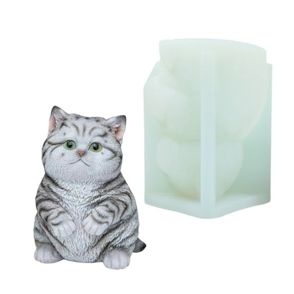 Cats Shaped Silicone Molds Epoxy Resin Silicone Molds for Soap Plaster Decorations, Plaster Silicone Molds