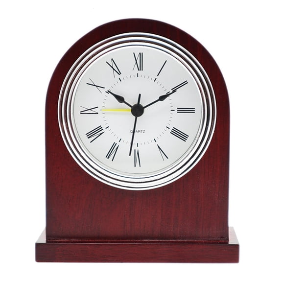 WE-POLUJ Classic Retro Alarm Clock Solid Wood Roman Digital Manual Adjustment for Time Clocks for Home Bedroom Dormitory Decoration Wake Up Clock