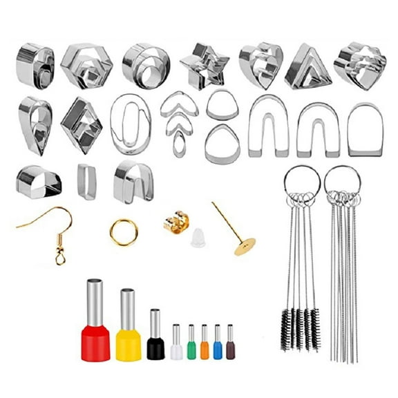 WE-POLUJ Clay Cutters 169 Pcs Clay Earring Cutters Jewelry Making Clay Cutter Mini Cookie Cutter Shapes Set