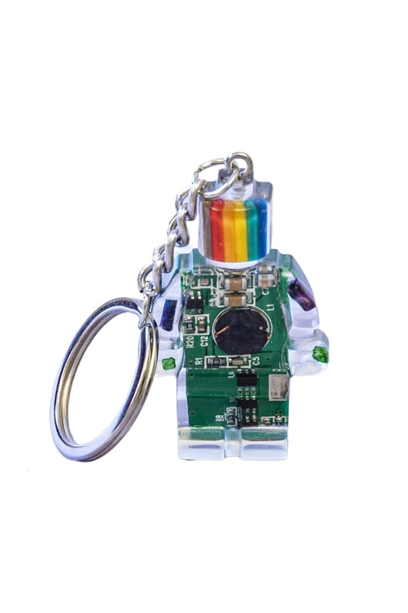 Electronic Robot Pendant Keychain Unisex Key Chain Multi-Functional Phone Chain Funny Keyrings Accessory for Women Girl