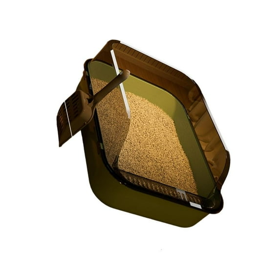 WE-POLUJ Extra Large Cats Litter Box High Side Prevent Splashing Thickened Construction Easy to Clean Large Pet Bathroom