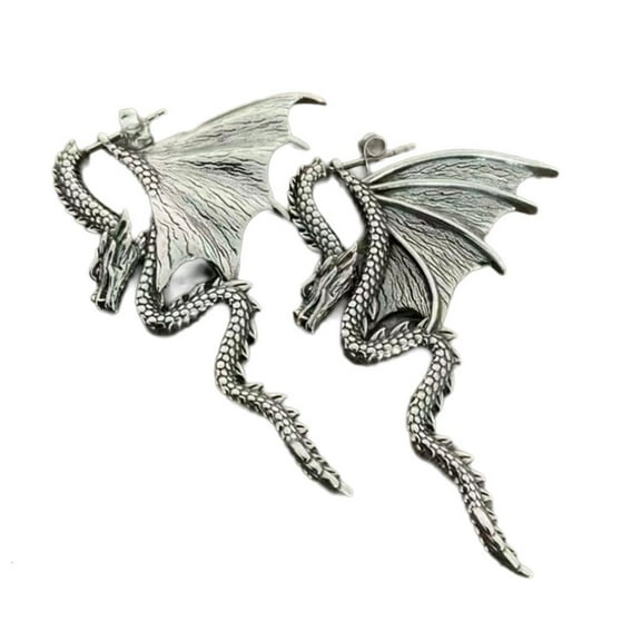 WE-POLUJ Eye Catching Dragon Earrings Ear Jewelry Removable Ear Studs Stylish Dark Dragon Earrings for Parties and Performances