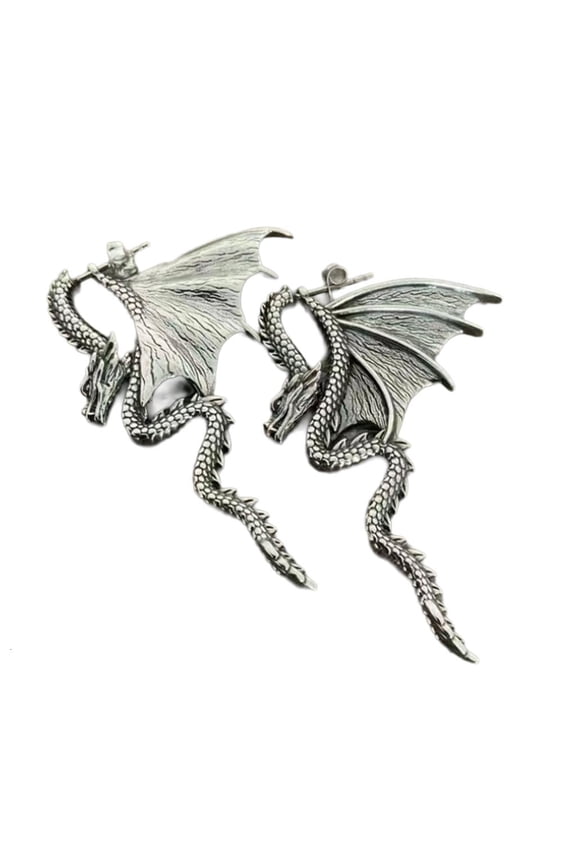 Eye Catching Dragon Earrings Ear Jewelry Removable Ear Studs Stylish Dark Dragon Earrings for Parties and Performances