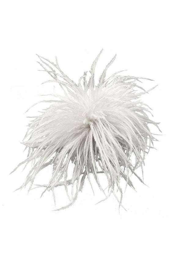 Feather Brooch Feathers Corsages Cloth Decorations Ostrich Feather Material Brooch Pins Feather Lapel Pins for Woman Men