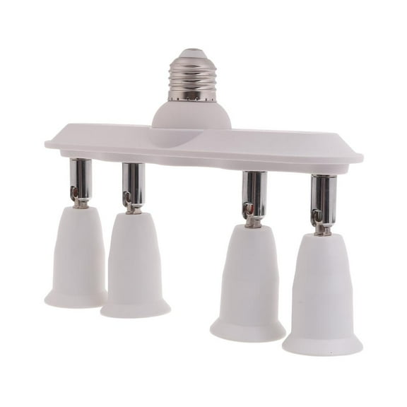 WE-POLUJ Flexible E27 to E27 Base Light Stand Lamp Bulb Socket Splitter Adapter Holder