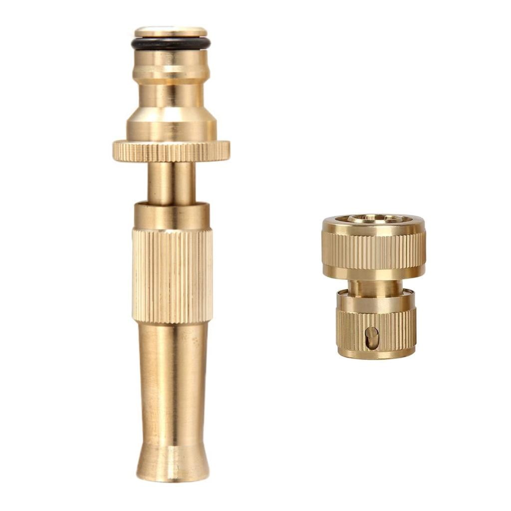 WE-POLUJ Garden Hose Quick Connector Set 3/4inch 1/2inch Solid Brass ...
