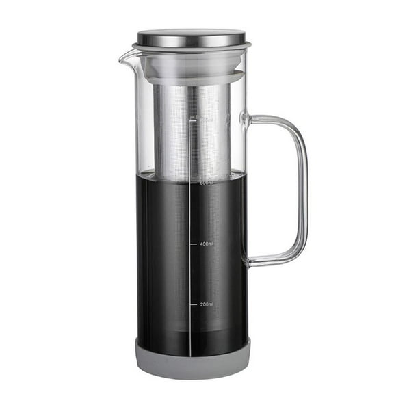 WE-POLUJ Glass Cold Brew Coffee Maker Convenient Cold Coffee Infuser with Quality Glass and Steel for Cold Coffee
