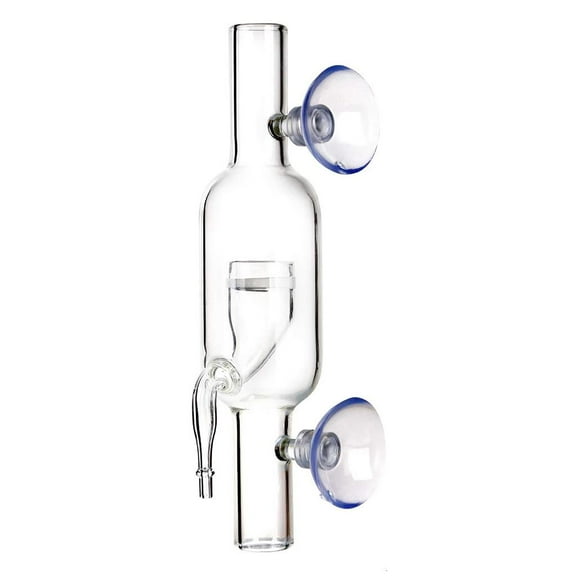 WE-POLUJ Glass Inline CO2 Diffuser for Aquarium 80% CO2 Dissolution Rate 2 Sizes