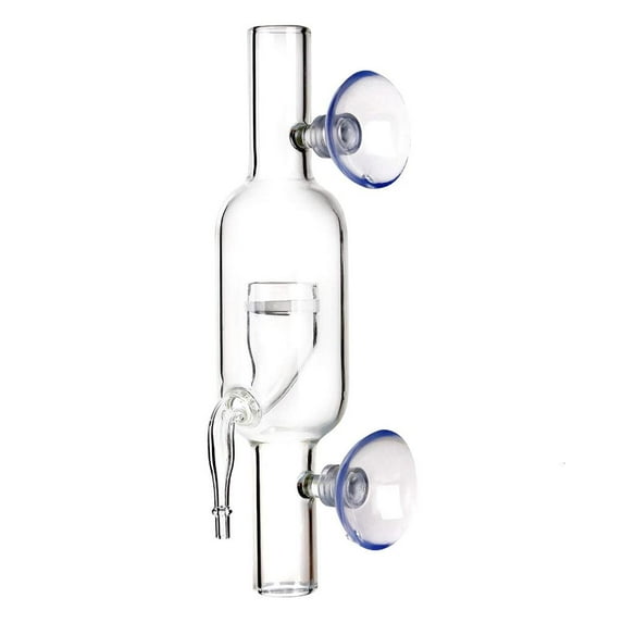 WE-POLUJ Glass Inline CO2 Diffuser for Aquarium 80% CO2 Dissolution Rate 2 Sizes