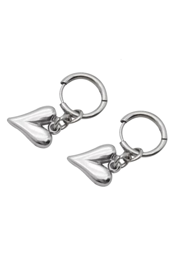 Heart Drop Earring Y2K Fashion Ear Jewelry Heart Pendant Earrings Cute Earrings