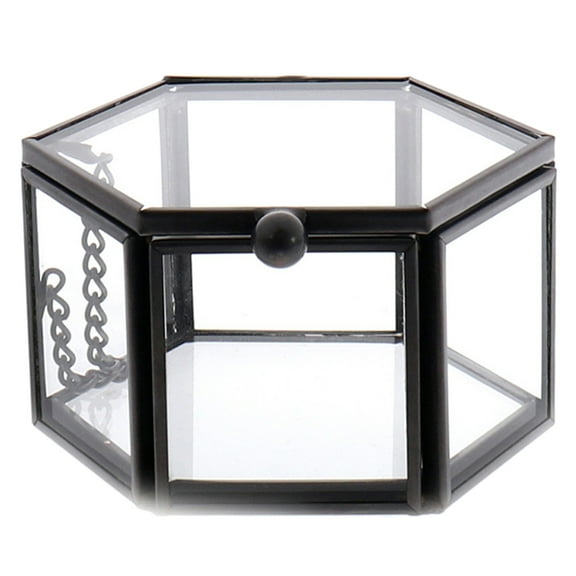 Creative Empty Geometrical Glass Jewelry Box Jewelry Organize Holder Rings Box Jewelry Storage Wedding Gift for Women