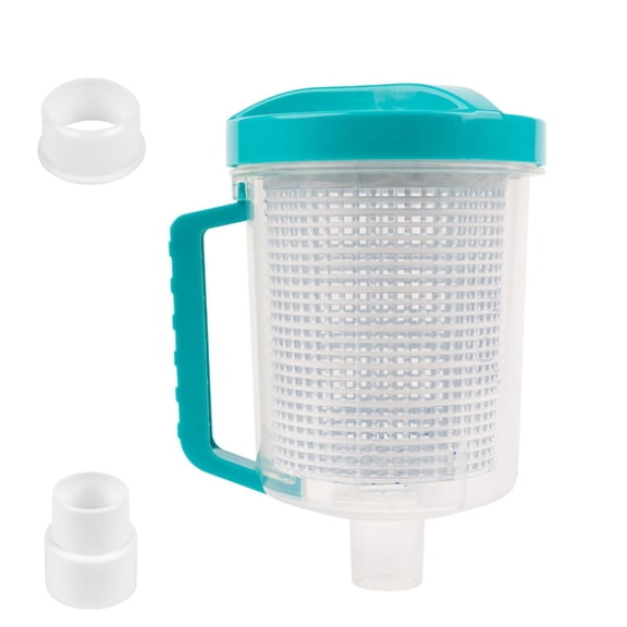 WE-POLUJ Inline Pool Leaf Canister Plastic Pool Cleaner Leaf Catcher Trap with Basket