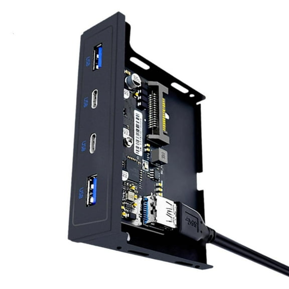 WE-POLUJ Internal 3.5" Drive Bay USB Panel 2 USB 3.0 and 2 USB3.2 Ports Highly Speed 5Gbps For Various System