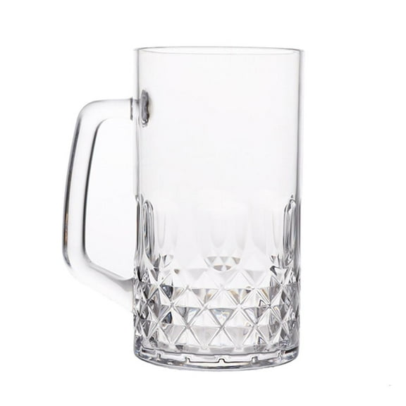 WE-POLUJ Large Dimpled Glass Beer Cups Freezers Safe Beer Glass Dishwasher Safe Beer Cup