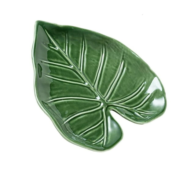 WE-POLUJ Modern Anthurium Leaf Ceramic Spoon Rest Durable Kitchen Tool Storage White Dishwasher Safe Accessory For Cooking Enthusiasts