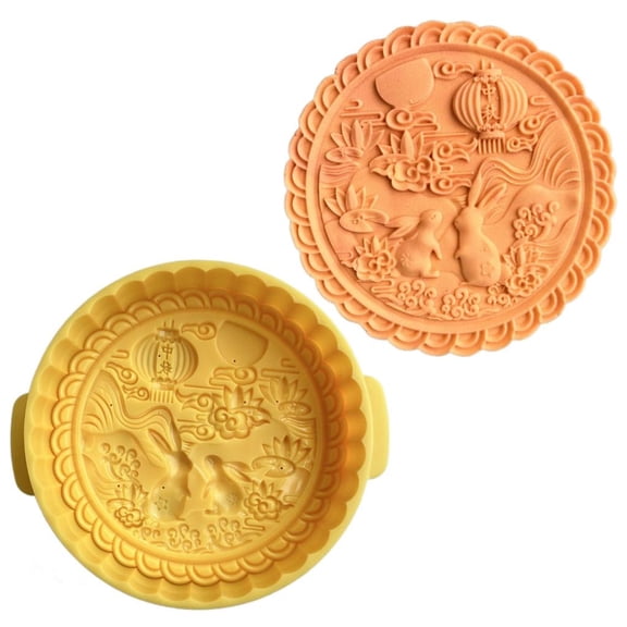 WE-POLUJ Oversized Mooncakes Mold Practical Hand Press Cake Molds for Baking Enthusiasts
