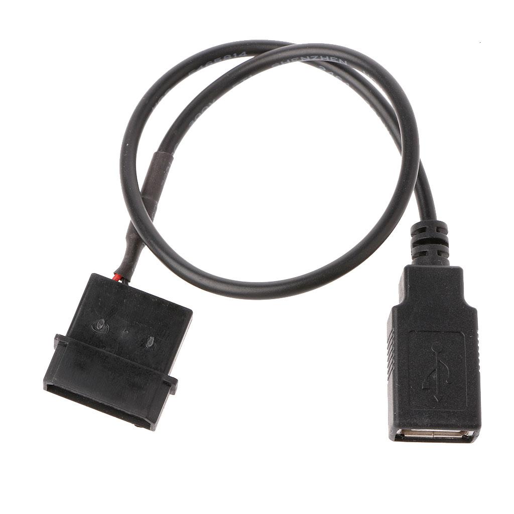 WE-POLUJ PC Internal IDE Molex To USB 2.0 Type A Female Power Adapter ...
