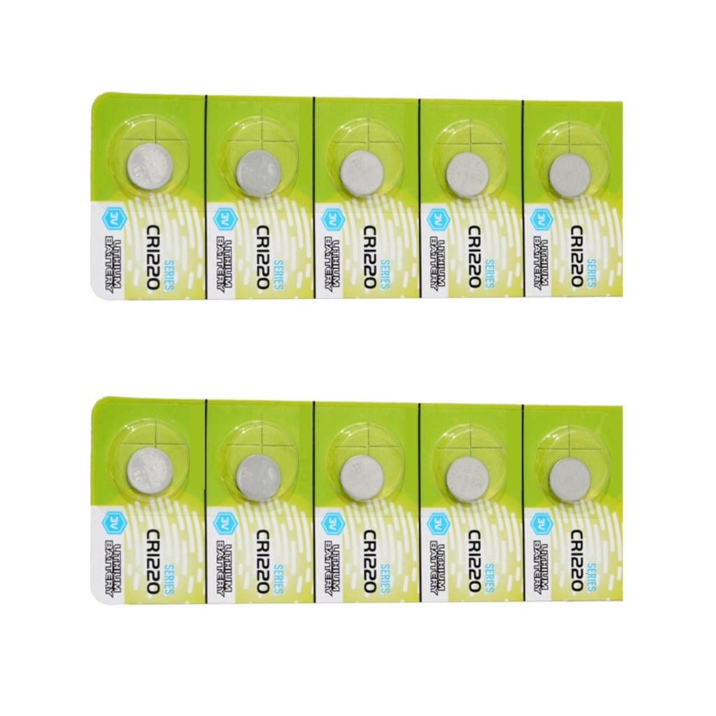 WE-POLUJ Pack Of 5/10 CR1220 Button Cell Batteries 3V Lithium Button ...