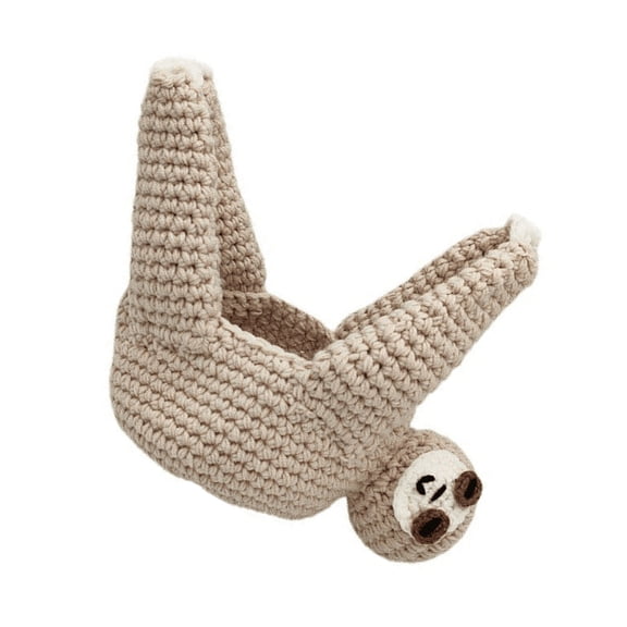 Cartoon Sloths Shaped Crocheted Basket Indoor Office Garden Decoration