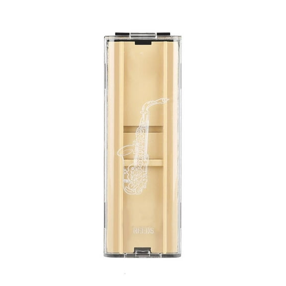 WE-POLUJ Portable Sax Clarinet Reeds Storage Box Double Compartments Reeds Cases Container Saxophone Clarinet Reeds Organizer
