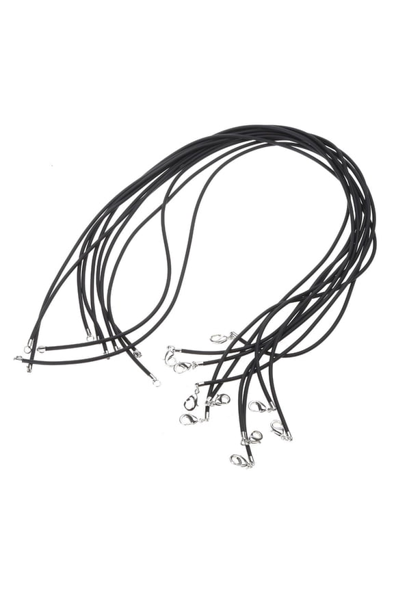 Practical 10x Necklace Cord with Lobster Clasp Design Black Jewelry Necklace String Chains for Bracelet Necklace Making
