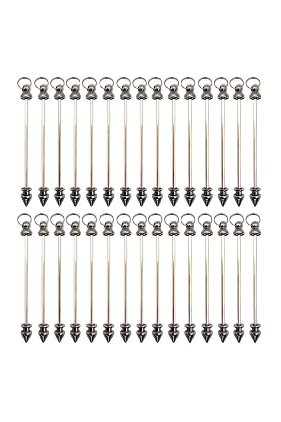 Set of 30 Jewelry Enthusiast Long Beadable Rod Pendants for Necklace Earring