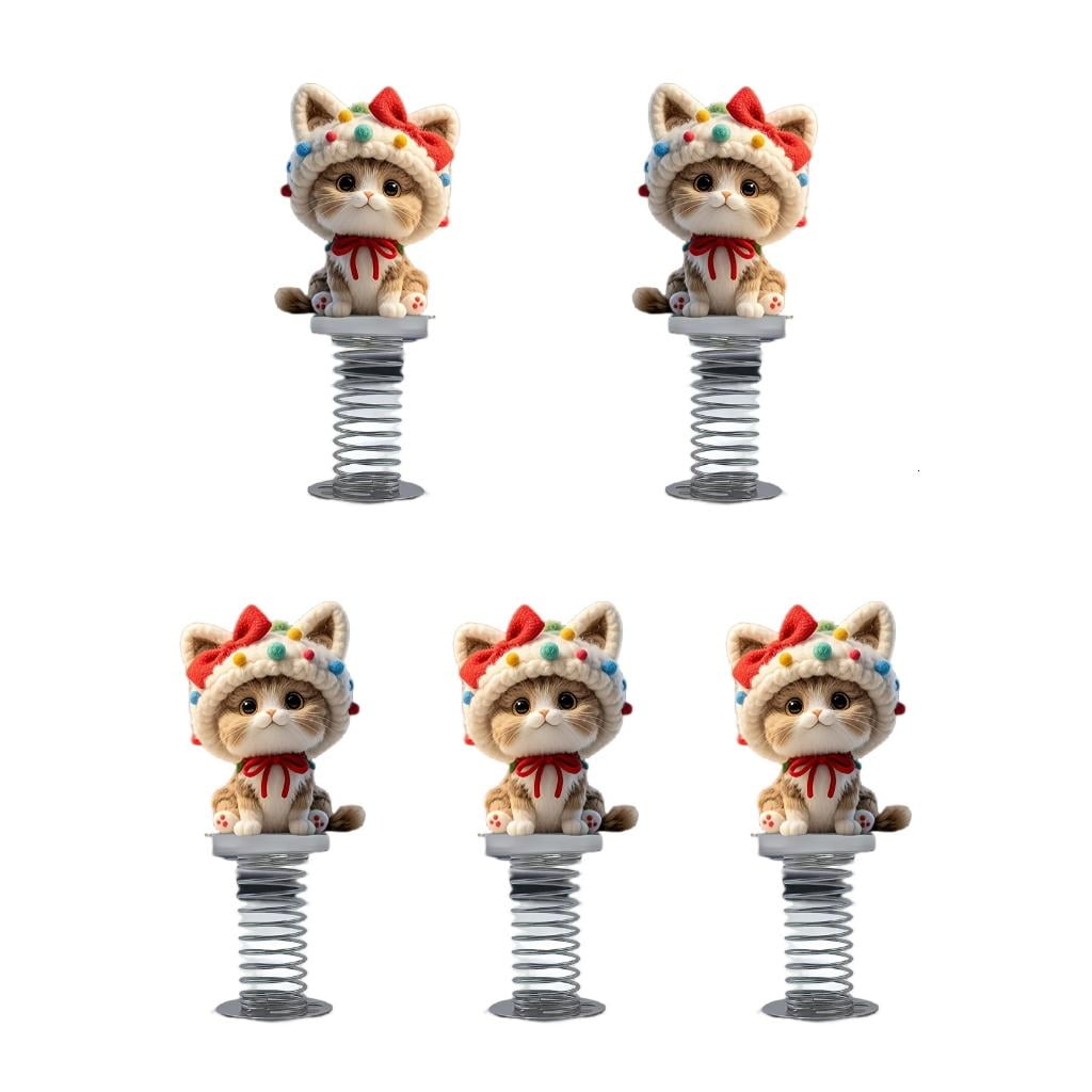WE-POLUJ Shaking Cats Bobblehead Dashboard Car Decors Car Interior Desk Ornaments Gift
