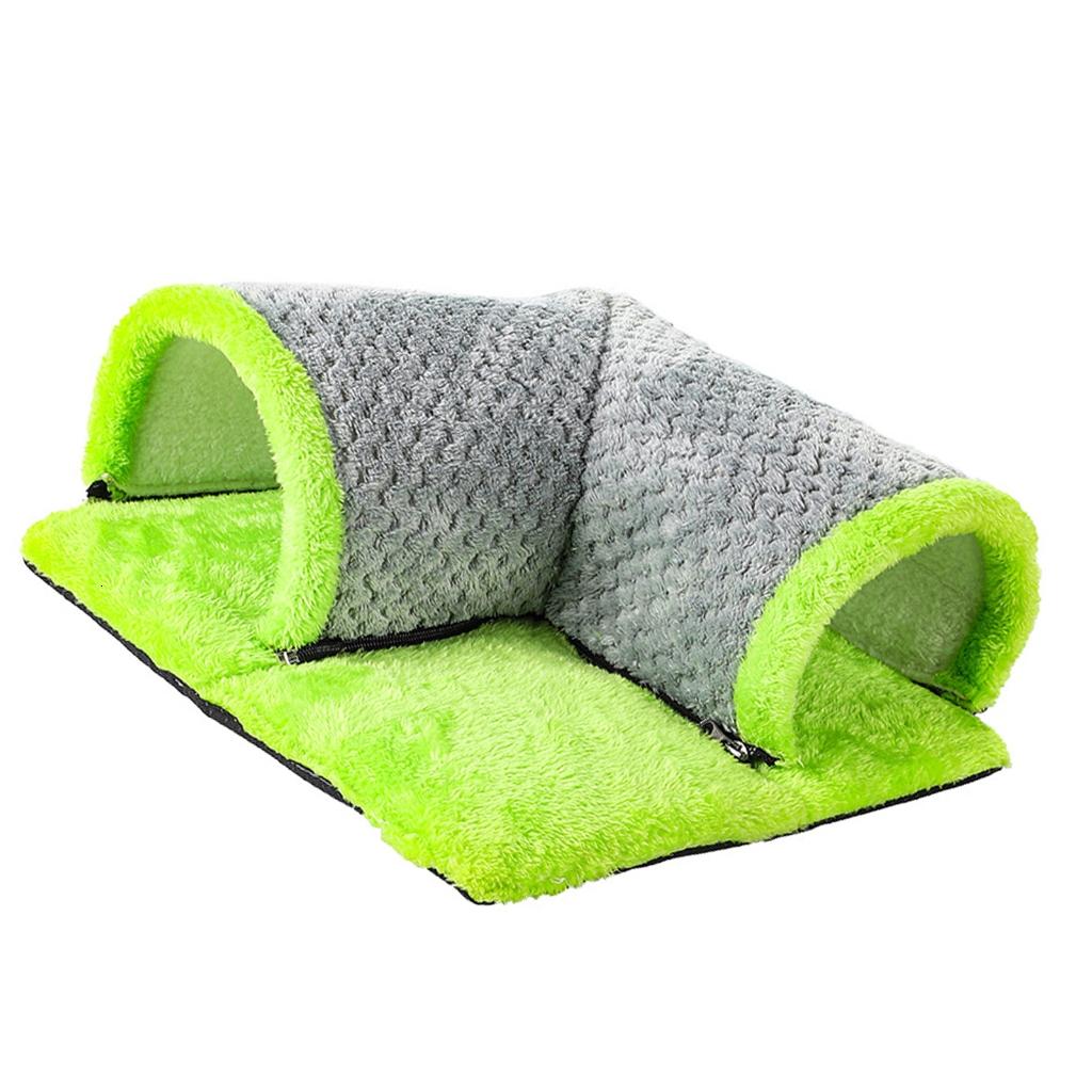 WE-POLUJ Soft Permeable Plush Pet Bed Small Animal Warm Bed House Cold ...
