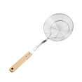 thumbnail image 1 of WE-POLUJ Stainless Spiders Strainer with Long Wood Handle Skimmer Ladle for Safe Frying, 1 of 12