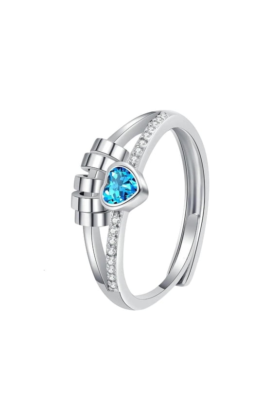 Stylish 14K Gold Plated Stress Relief Rings with Cubic Zirconia Spinner Beads