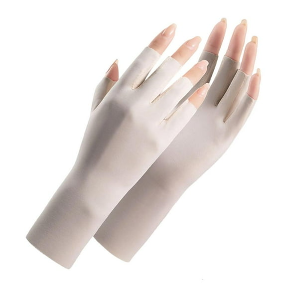 WE-POLUJ Thin Stretchy Fingerless Gloves Protection Outdoor Work Driving 7 Option