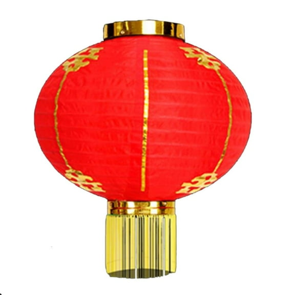 WE-POLUJ Traditional Chinese Style Cloth Hanging Lanterns Lamp Waterproof House Decor