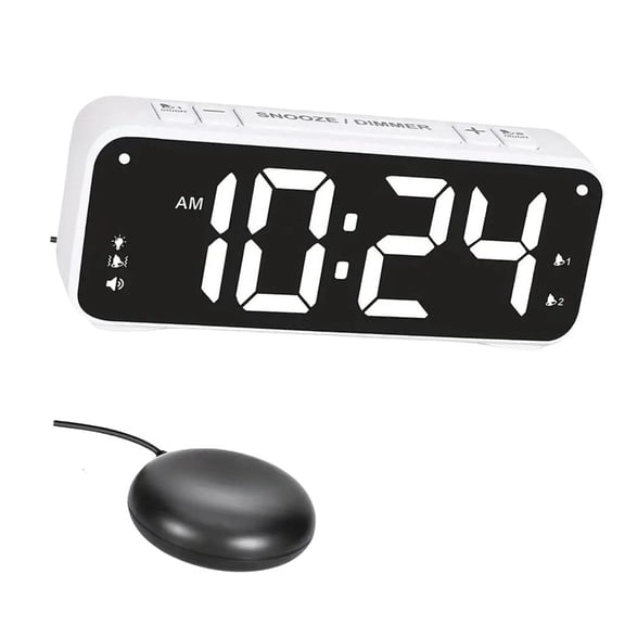 WE-POLUJ USB Alarm Clock with Strong Vibration for Travel and Business Trip