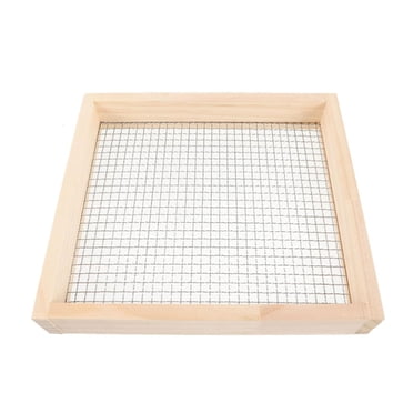 Garden Soil Sieve With Stainless Mesh - Wood Frame Sifter For Compost, Dirt & Leaves