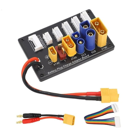 WE-POLUJ XT90 XT30 EC3 EC5 T XT60 Connector Battery Multi Charging 2-6S Parallel Charging Board for Outdoor and Home Use