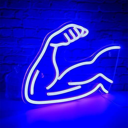 WE Sexy Lady Back Neon Lamp Beauty Neon Sign Muscular Man Neon Light Night Lamp USB Powered 40X27CM