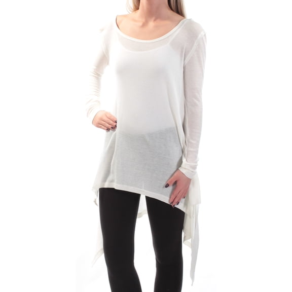 WE THE FREE $78 Womens New 1464 Ivory Scoop Neck Sweater XS B+B