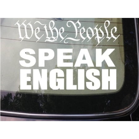 WE THE PEOPLE ASSAULT LIFE SPEAK ENGLISH STICKER DECAL LARGE SIZE TRUCK 6X6 *A112*