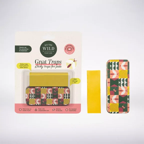 WE THE WILD 16-Pack Sticky Insect Traps Non-Toxic, Chemical-Free, Pet-Safe Yellow Bug Catchers for Houseplants and Indoor Use