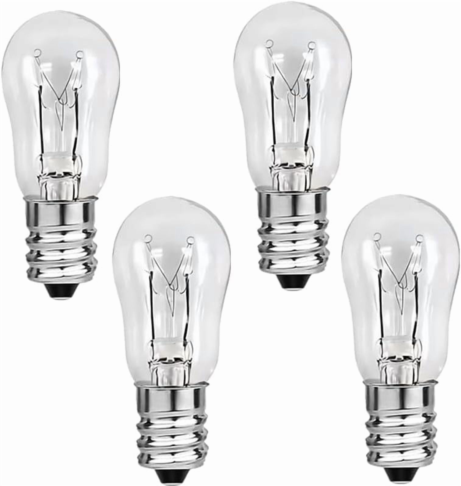 WE05X20431 Dryer drum replacement bulb, 120V/10W/E12, suitable for and Dryer light bulb, replacement WE05X20431 WE4M305 WP3395618 - Packaged as 4