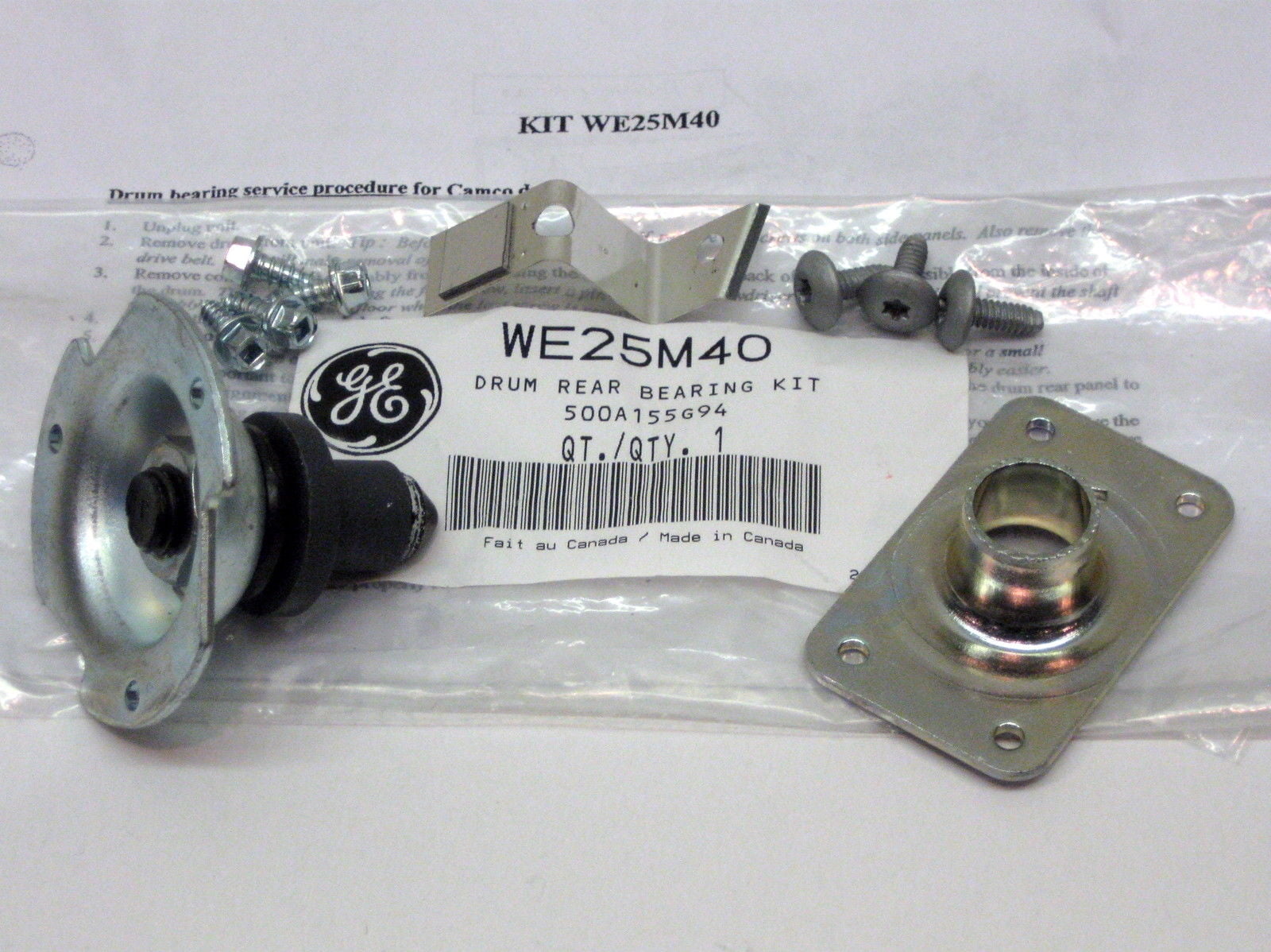 WE25M40 Dryer Drum Bearing Kit OEM Genuine GE Hotpoint RCA AP2619300