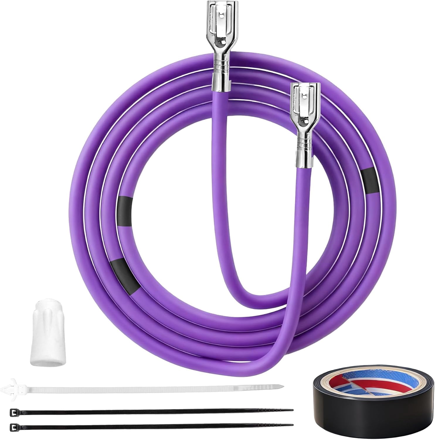 WE49X37037 Dryer Heater Wire Repair Kit Fits for GE/Hotpoint Dryers, Replaces #WE49X32946 PD00084037 AP7217217 PS17137283 Heating Element, with 16FT Black Insulating Tape