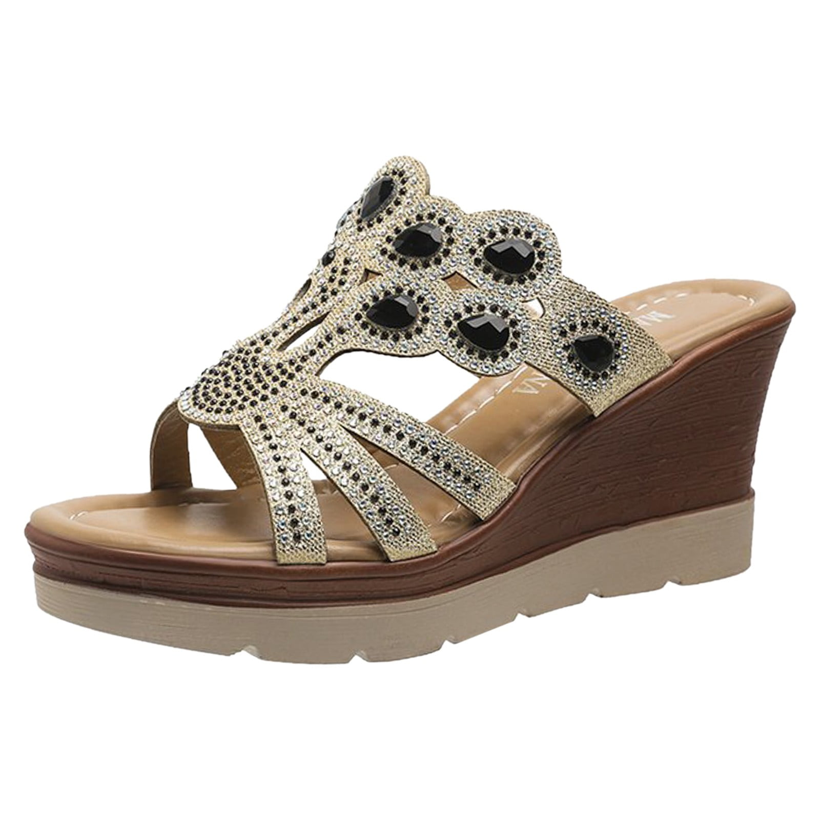 WEAIXIMIUNG 2024 Women Sandals Size 12W Women's Fashion Wedge Sandals