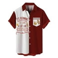 thumbnail image 1 of WEAIXIMIUNG Christmas Shirts Mens Christmas Santa Gift 3D Digital Printing Stripe Button Lapel Short Sleeve Shirt T Shirt Top Mens Shirts Short Sleeve Button Down, 1 of 4