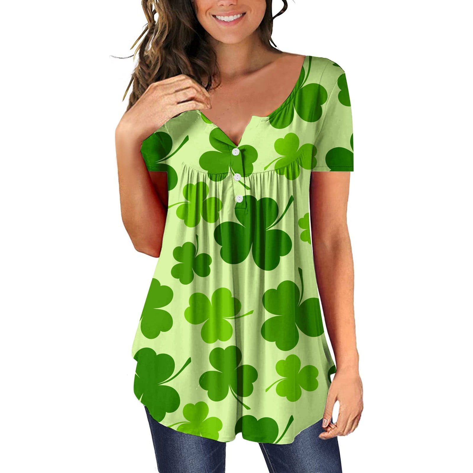 WEAIXIMIUNG Cute Sweatshirts for Women Xs Womens Short Sleeve Green