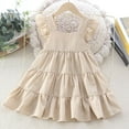 thumbnail image 1 of WEAIXIMIUNG Easter Toddler Girls Dress Ruffle Sleeveless Tiered Swing Dresses Cute Summer Beach Dress With Pocket For 1 7T 90, 1 of 6