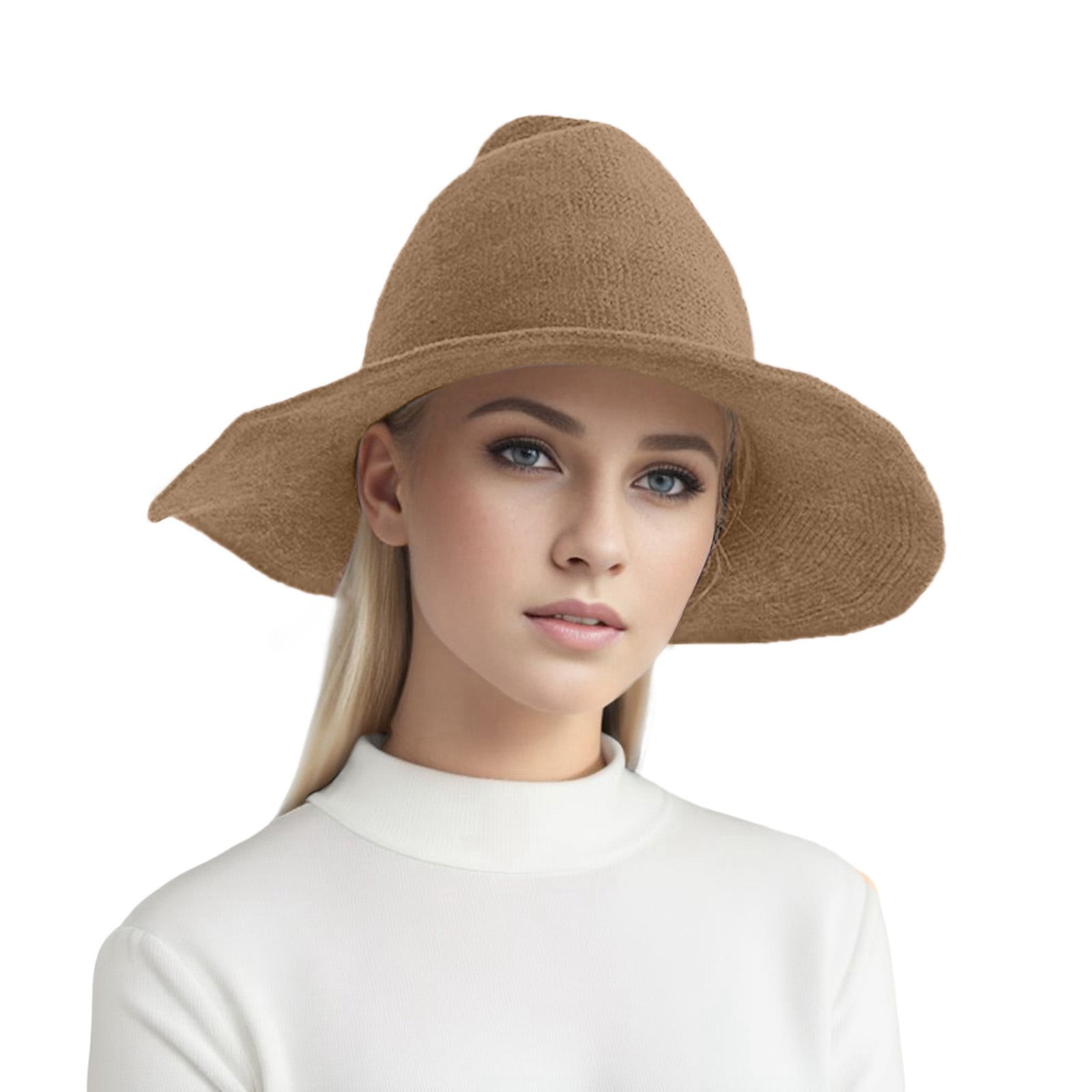 WEAIXIMIUNG Foldable Knit Pointed Witch Hat for Choice Witch