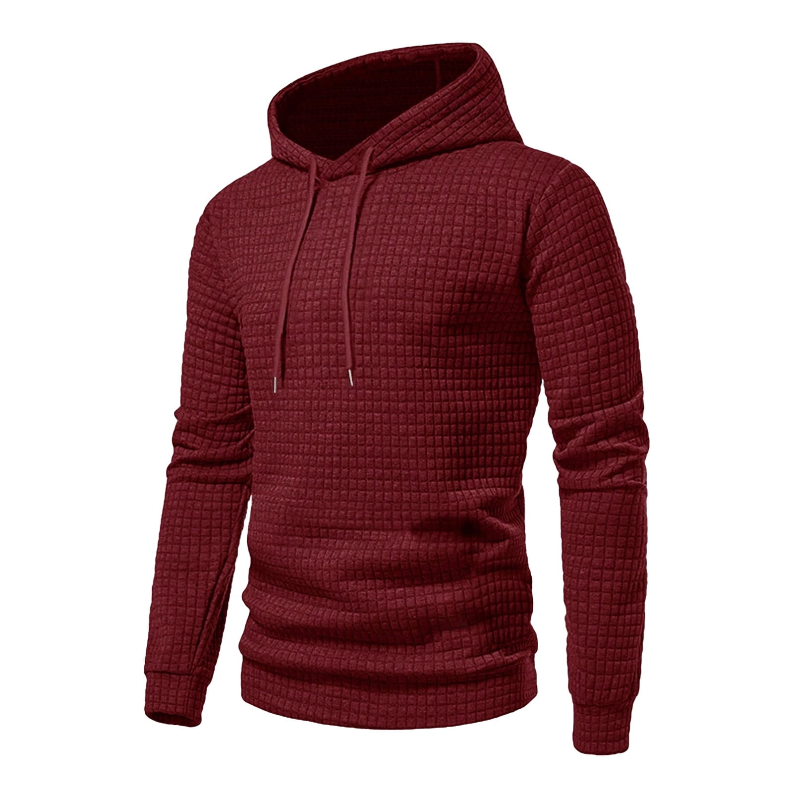 WEAIXIMIUNG Full Zip up Hoodie Men's Sportswear Solid Color Long
