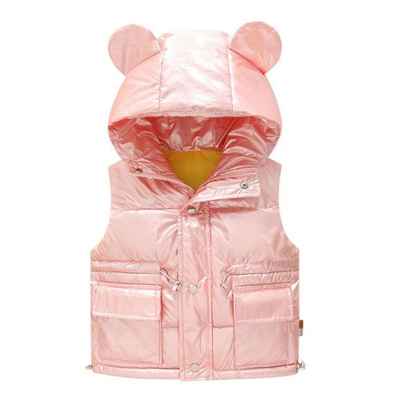 WEAIXIMIUNG Girls Jackets Size 7-8 Winter Toddler Boys Girls Winter Coat Bear Ears Solid Hooded Jacket Windproof Warm Outwear 100