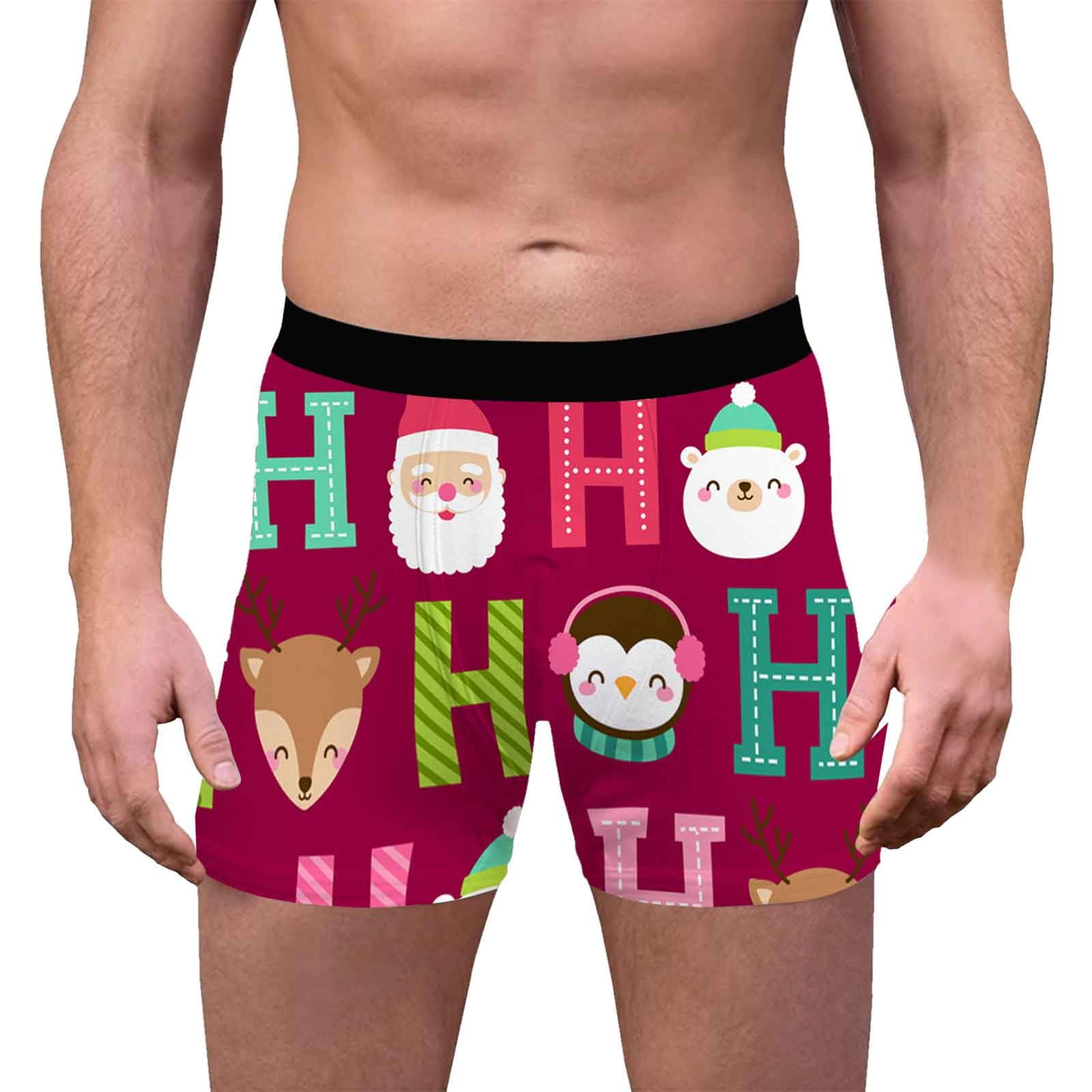 WEAIXIMIUNG Male Men's Underwear Briefs Xl Mens Christmas Underwear 3D